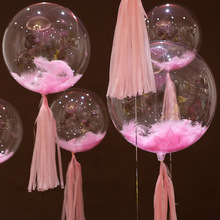 Воздушные шарики с перьями: смотрятся волшебно и необычно
